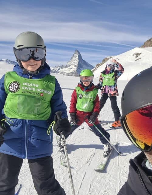 Kids Learning to Ski